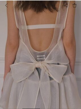 overdueflair >
Organza Balloon Mini Dress [Cream]